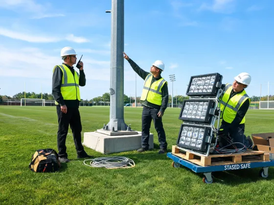 field lighting installation support