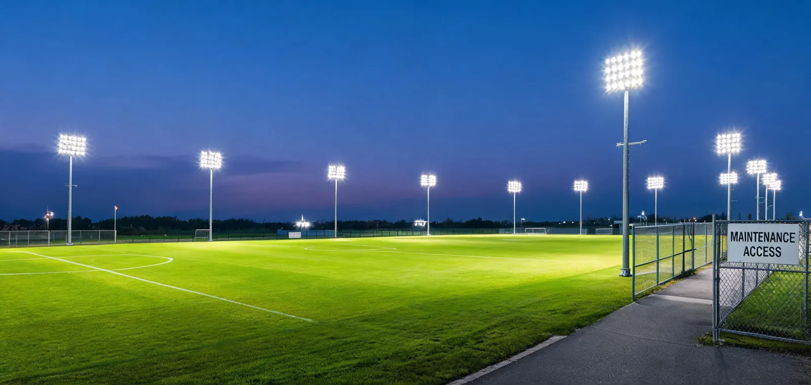 stadium sports lighting at night