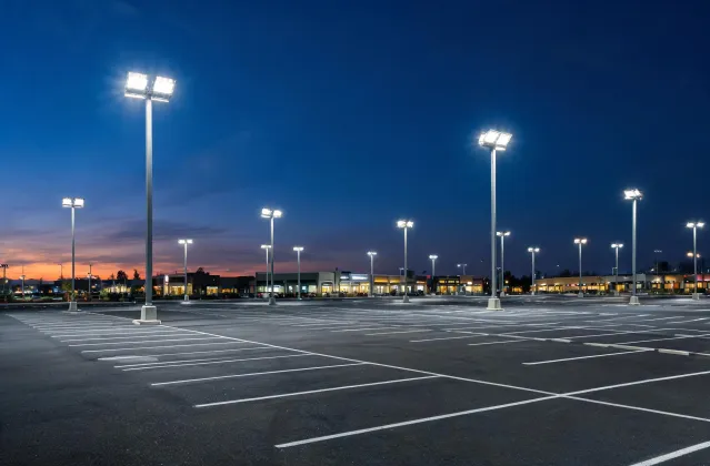 commercial parking lot lighting application